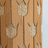 Vintage Swedish Pine and String Wall Sconce with Tulip Cutouts