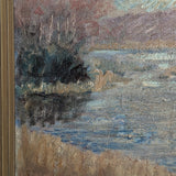 Signed and Framed 1935 Danish Impressionist Landscape Oil Painting