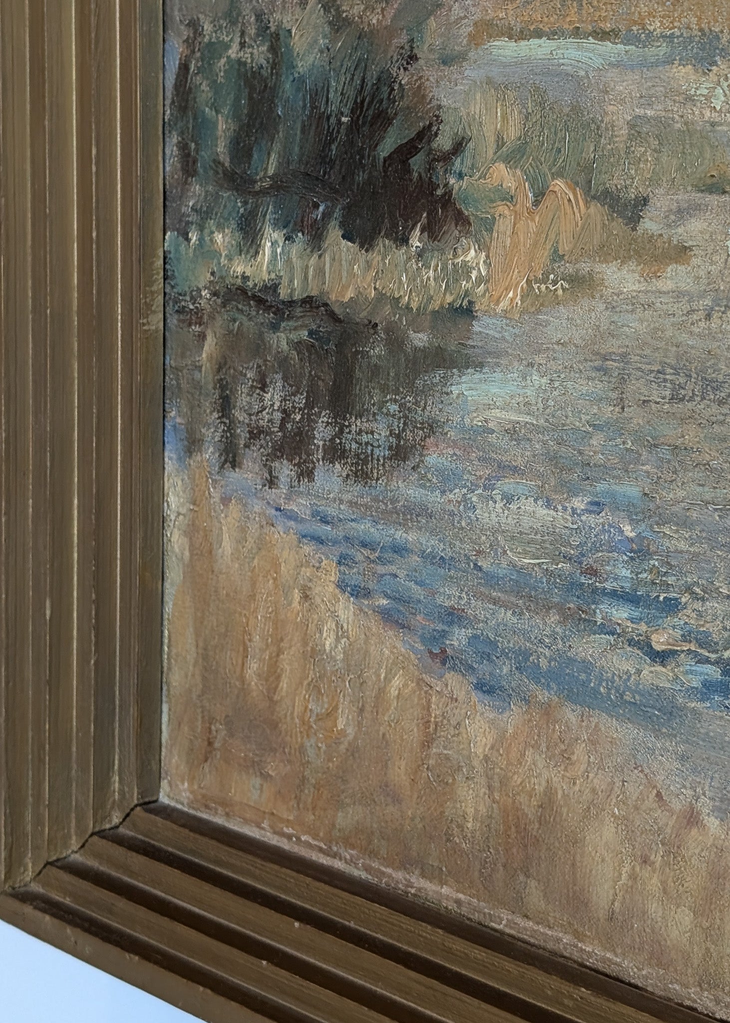 Signed and Framed 1935 Danish Impressionist Landscape Oil Painting