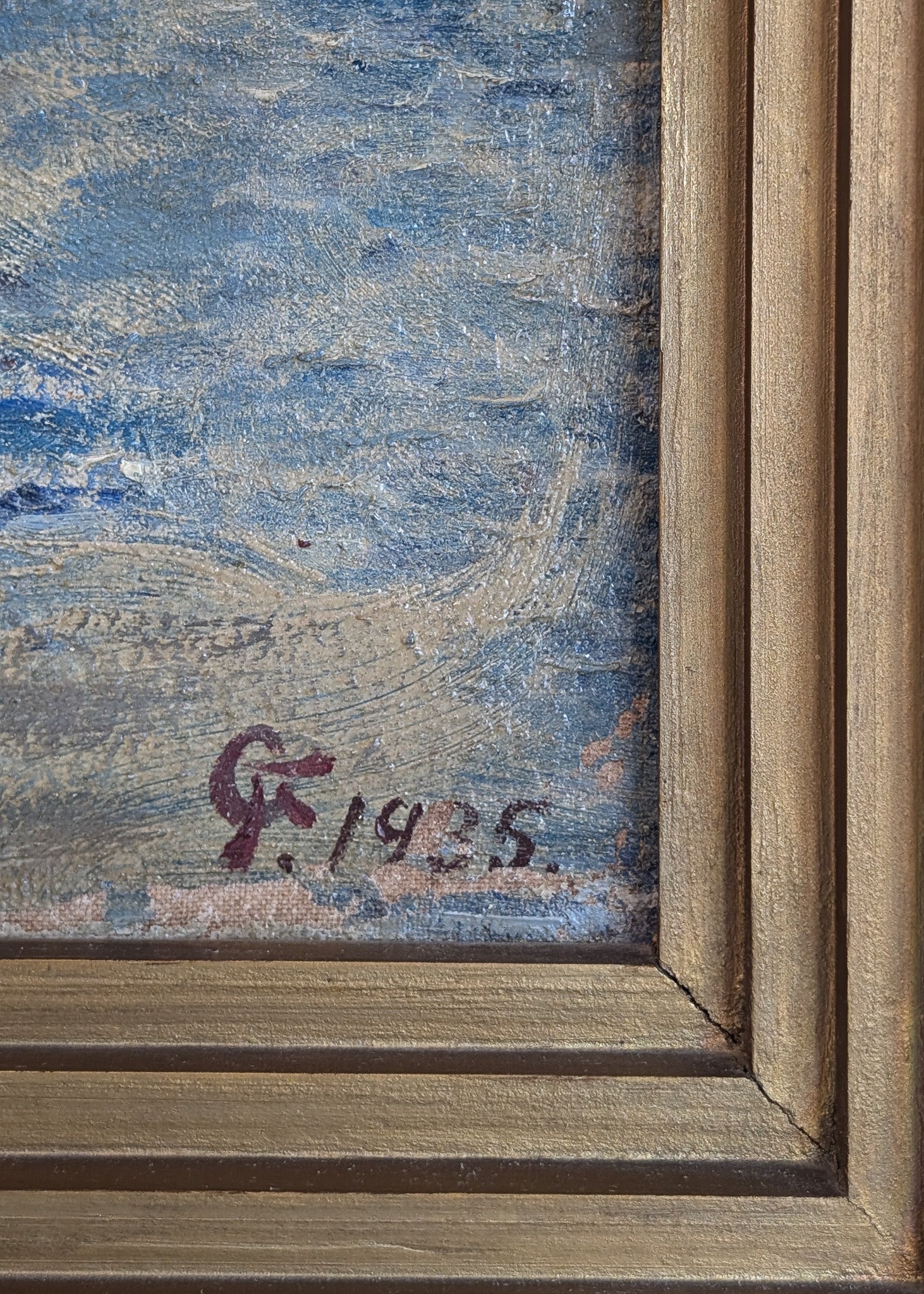 Signed and Framed 1935 Danish Impressionist Landscape Oil Painting
