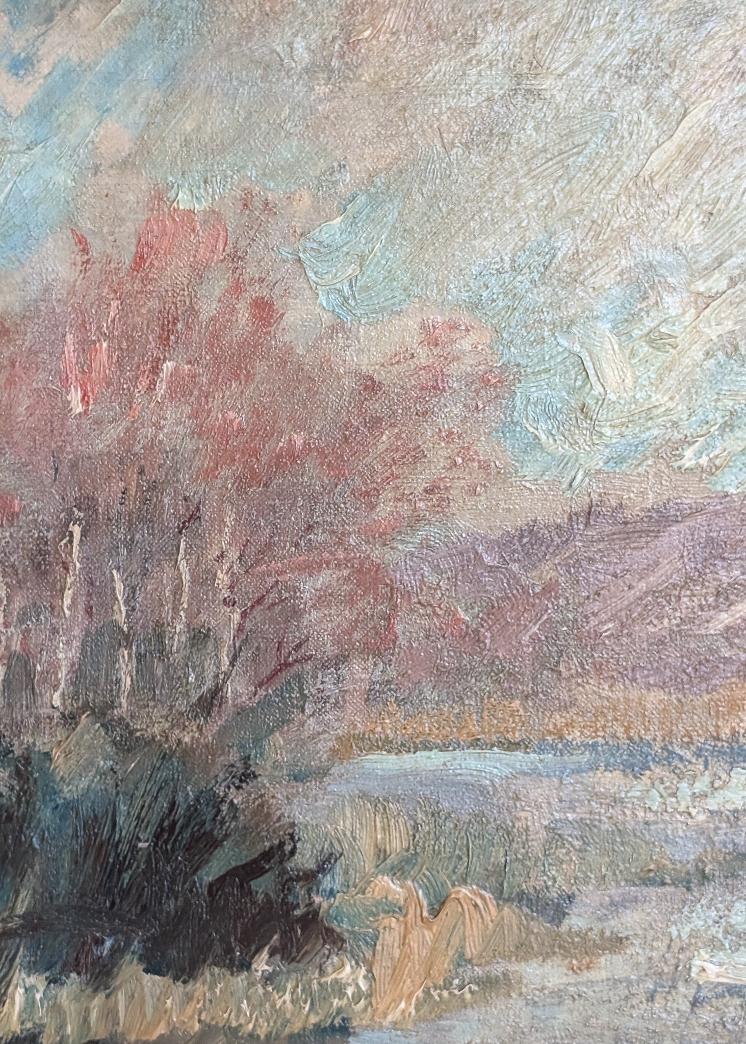 Signed and Framed 1935 Danish Impressionist Landscape Oil Painting