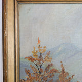 Large Framed Vintage Original Impressionist Landscape with Sheep Painting