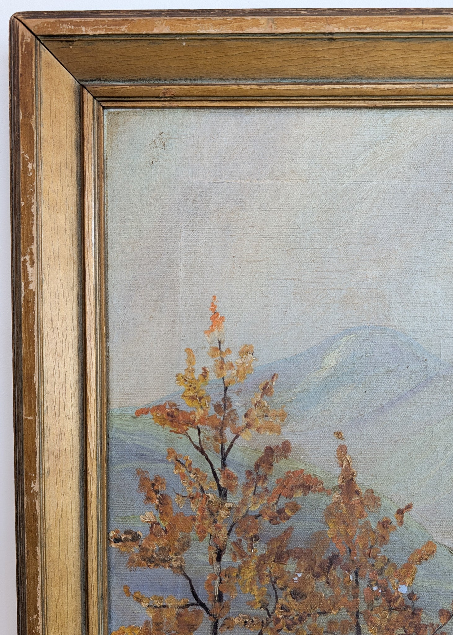 Large Framed Vintage Original Impressionist Landscape with Sheep Painting