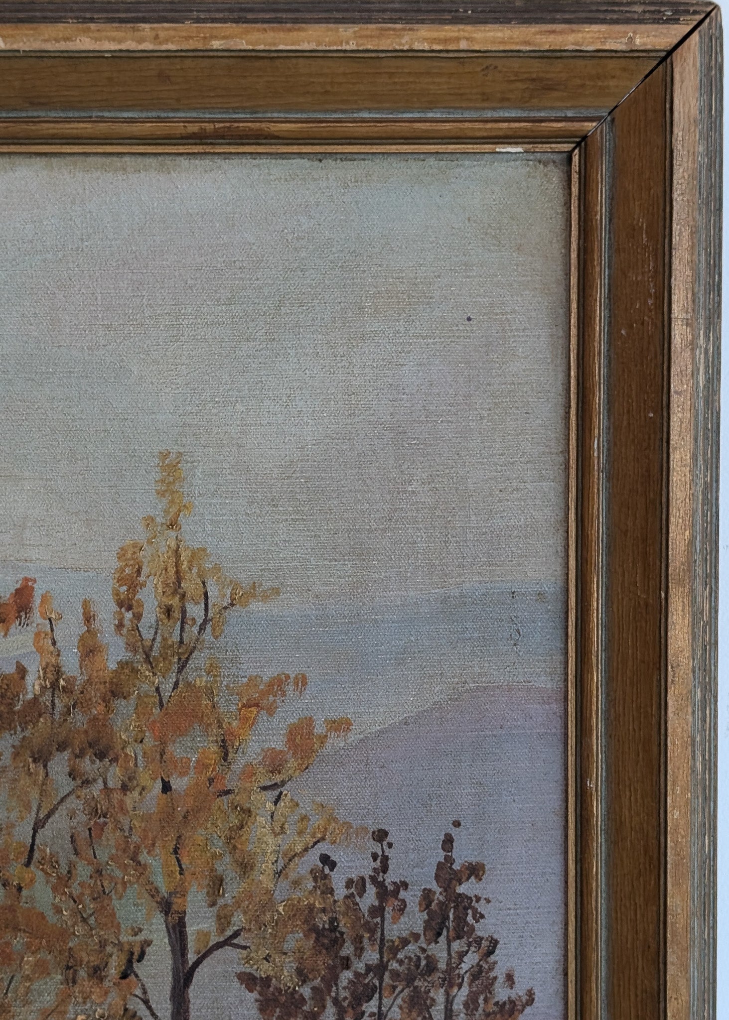 Large Framed Vintage Original Impressionist Landscape with Sheep Painting