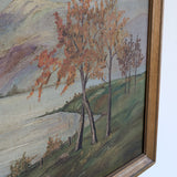 Large Framed Vintage Original Impressionist Landscape with Sheep Painting