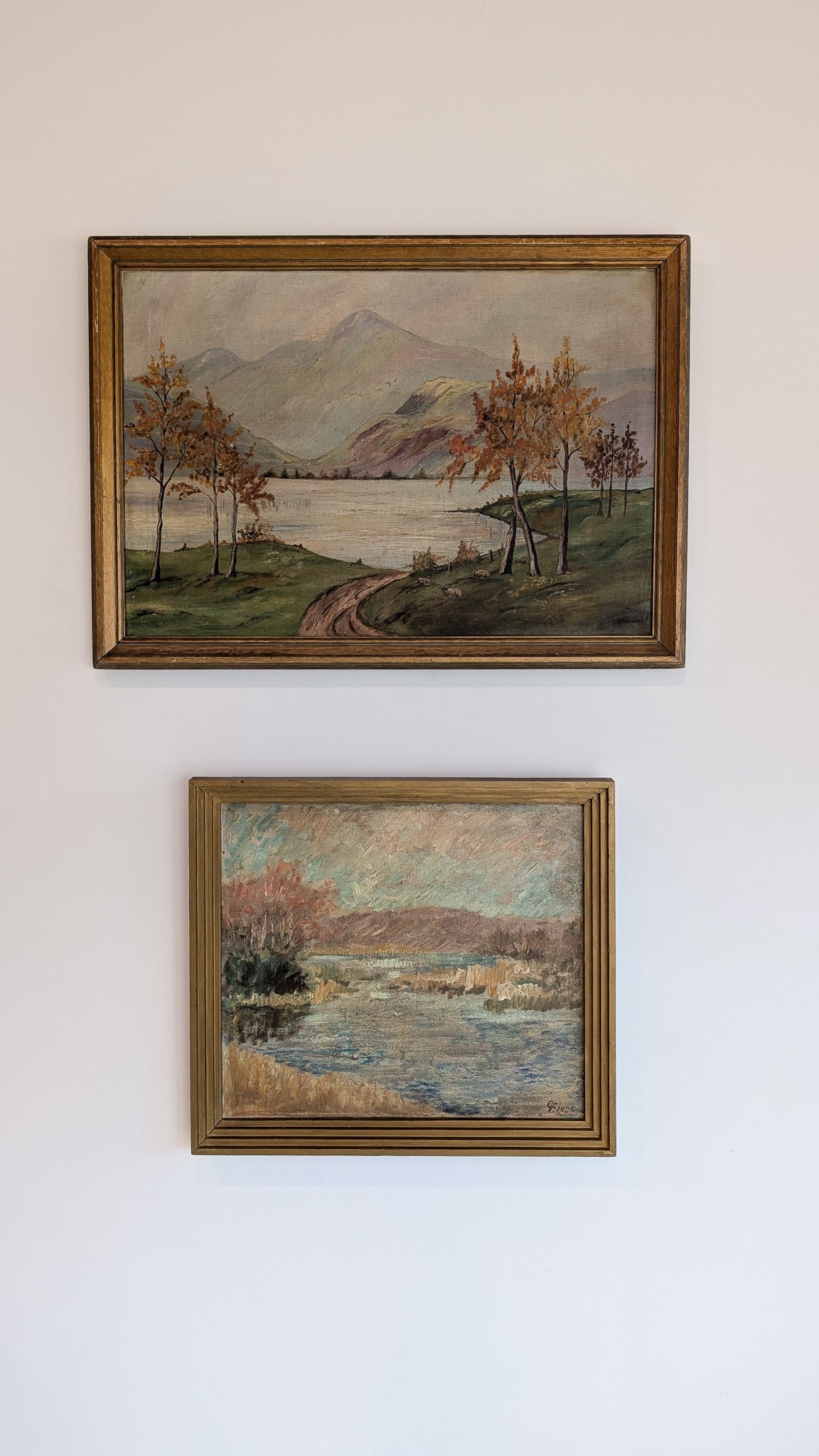 Signed and Framed 1935 Danish Impressionist Landscape Oil Painting