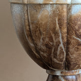 Unique Large Vintage Blue and Brown Alabaster Table Lamp