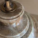 Unique Large Vintage Blue and Brown Alabaster Table Lamp