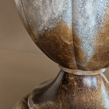 Unique Large Vintage Blue and Brown Alabaster Table Lamp