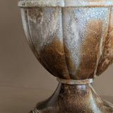 Unique Large Vintage Blue and Brown Alabaster Table Lamp