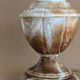 Unique Large Vintage Blue and Brown Alabaster Table Lamp