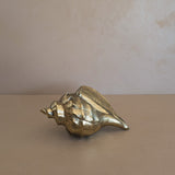 Large Vintage Brass Conch Shell