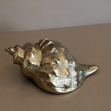 Large Vintage Brass Conch Shell