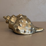 Large Vintage Brass Conch Shell