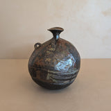 Unsigned Organic Form Studio Pottery Handled Vase