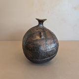 Unsigned Organic Form Studio Pottery Handled Vase