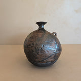 Unsigned Organic Form Studio Pottery Handled Vase