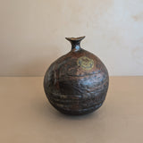 Unsigned Organic Form Studio Pottery Handled Vase