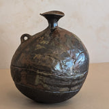 Unsigned Organic Form Studio Pottery Handled Vase