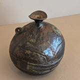 Unsigned Organic Form Studio Pottery Handled Vase