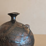 Unsigned Organic Form Studio Pottery Handled Vase