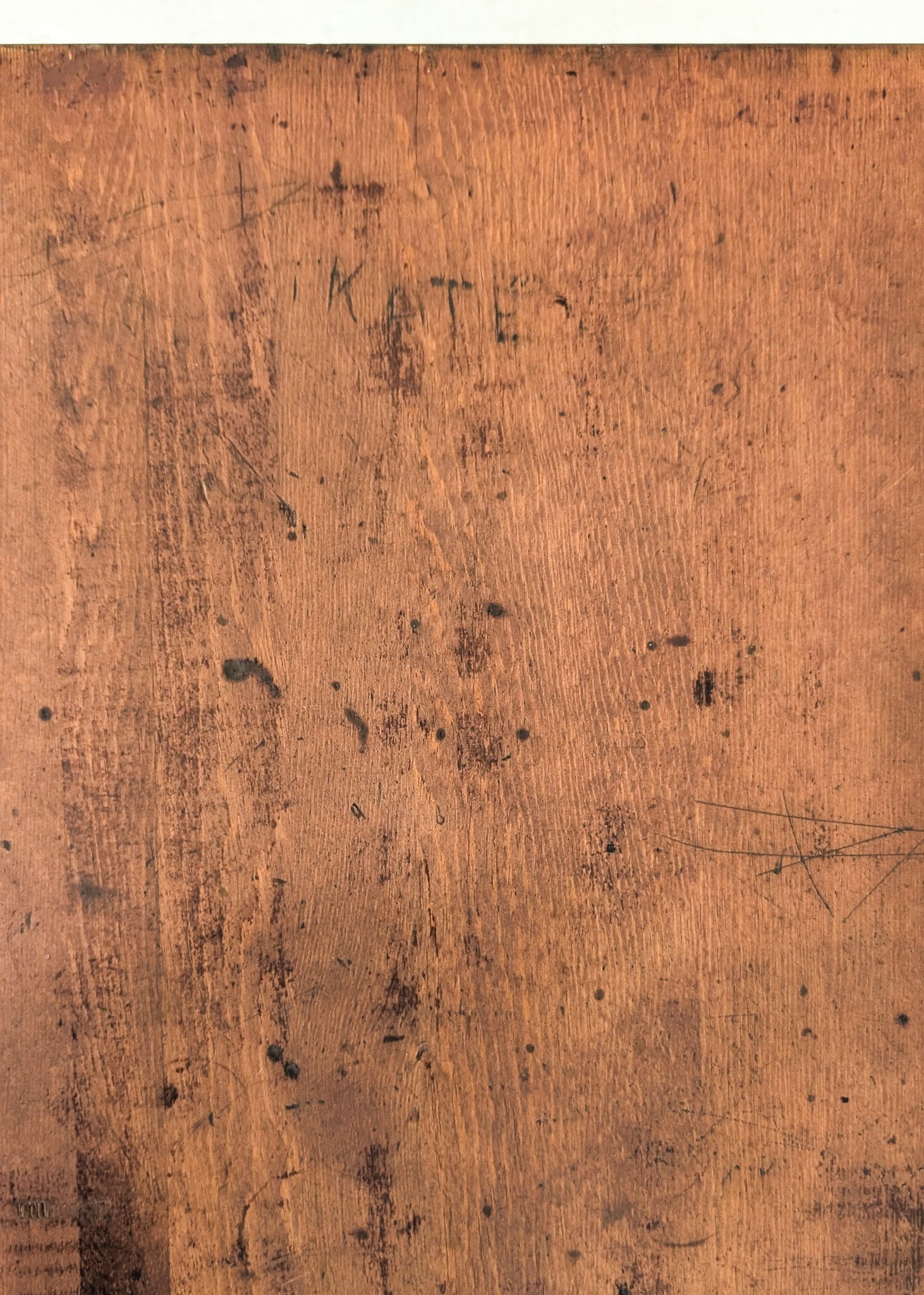 Late 1800s Primitive Pennsylvania Dutch Wooden Trestle Table with Original Red Wash Paint and Mortise and Tenon Construction