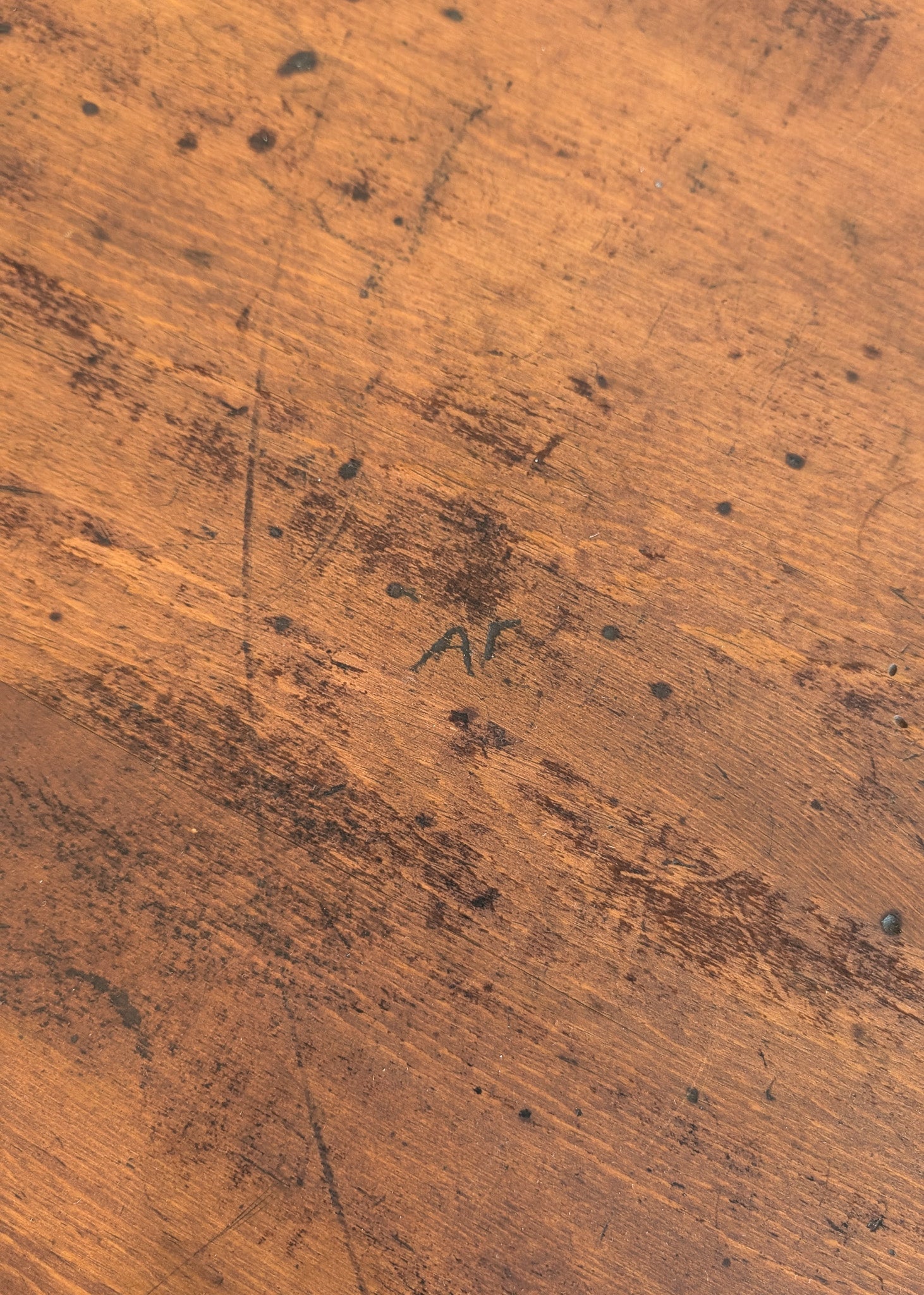 Late 1800s Primitive Pennsylvania Dutch Wooden Trestle Table with Original Red Wash Paint and Mortise and Tenon Construction