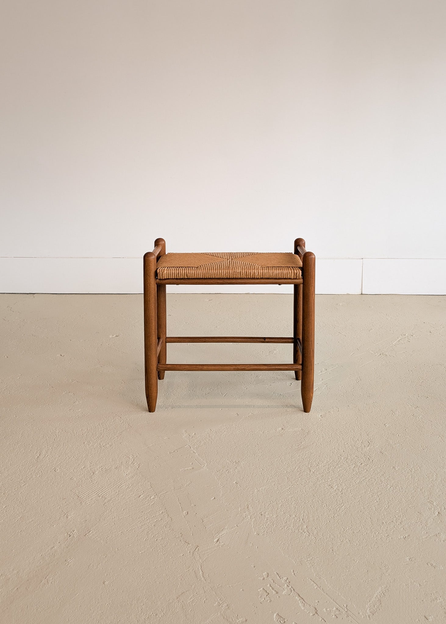 Danish-Style Paper Cord and Wood Stool #1