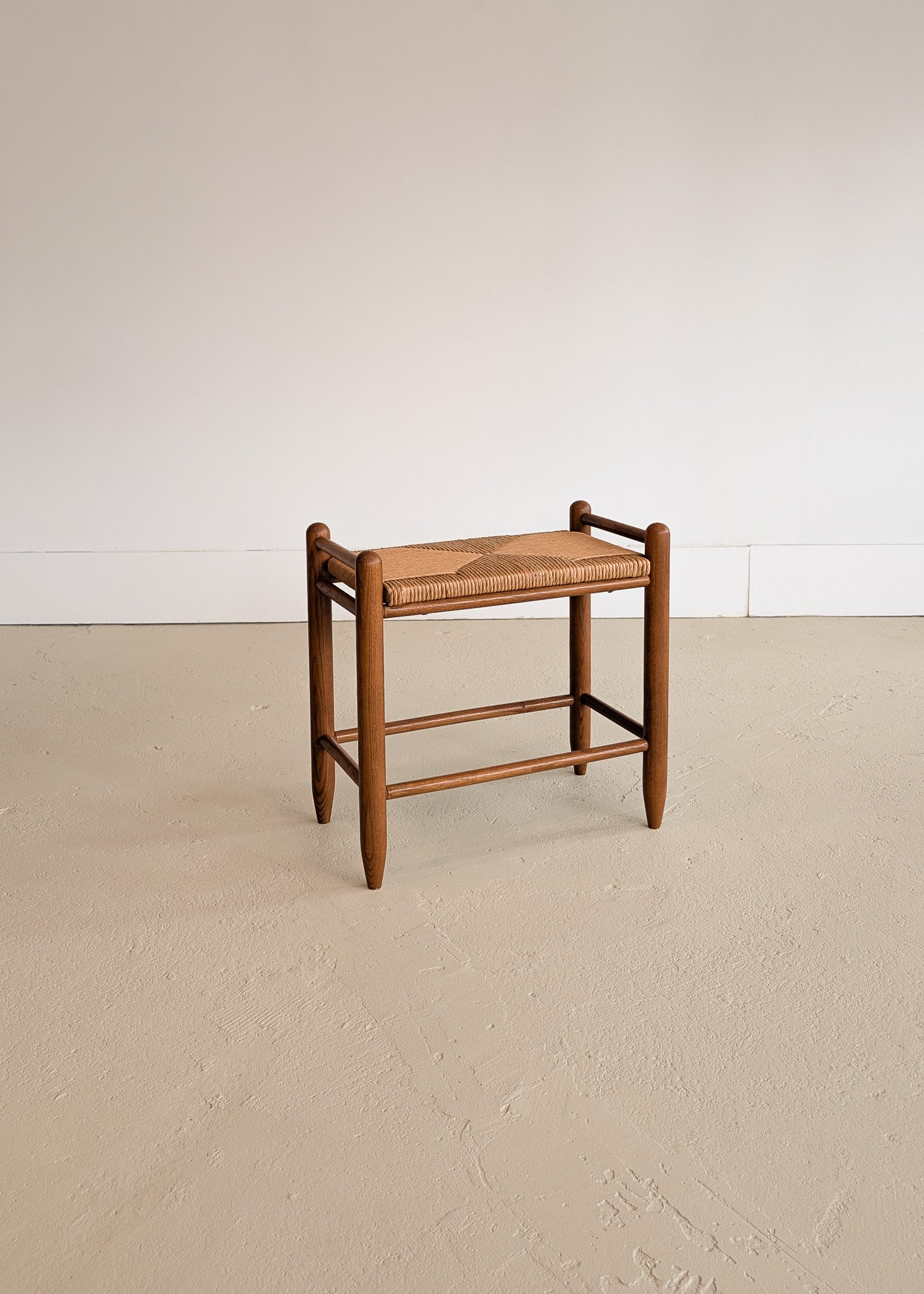 Danish-Style Paper Cord and Wood Stool #1
