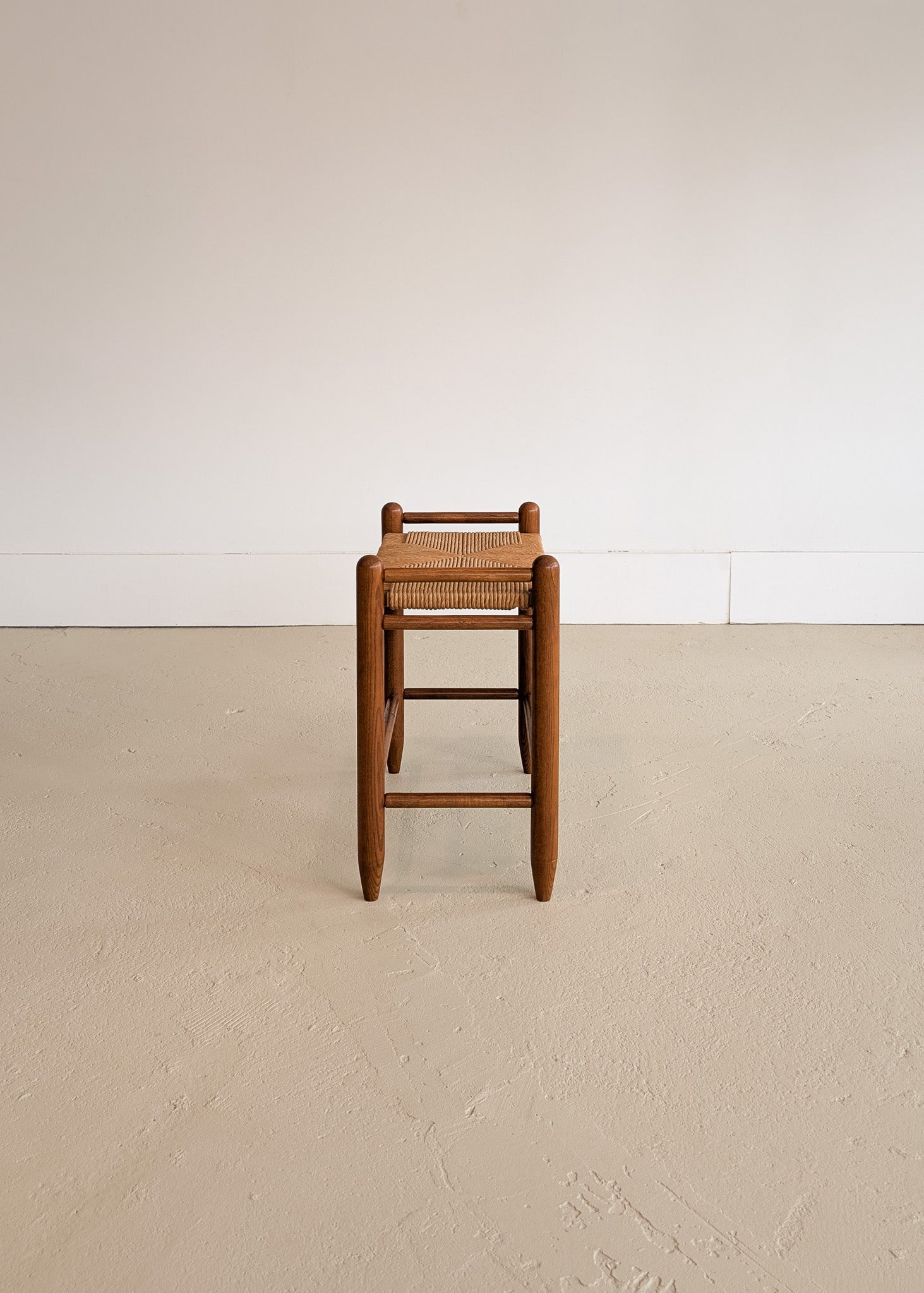 Danish-Style Paper Cord and Wood Stool #1