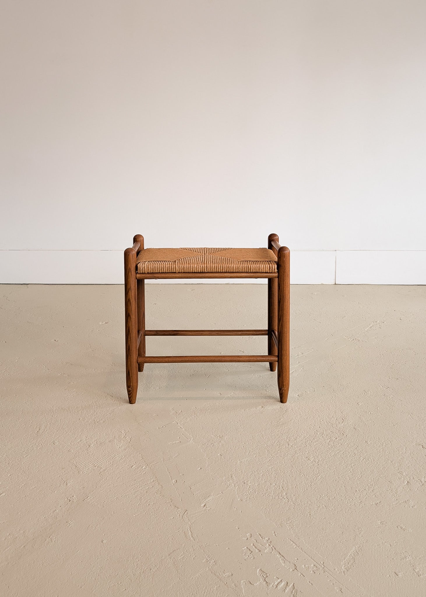 Danish-Style Paper Cord and Wood Stool #1