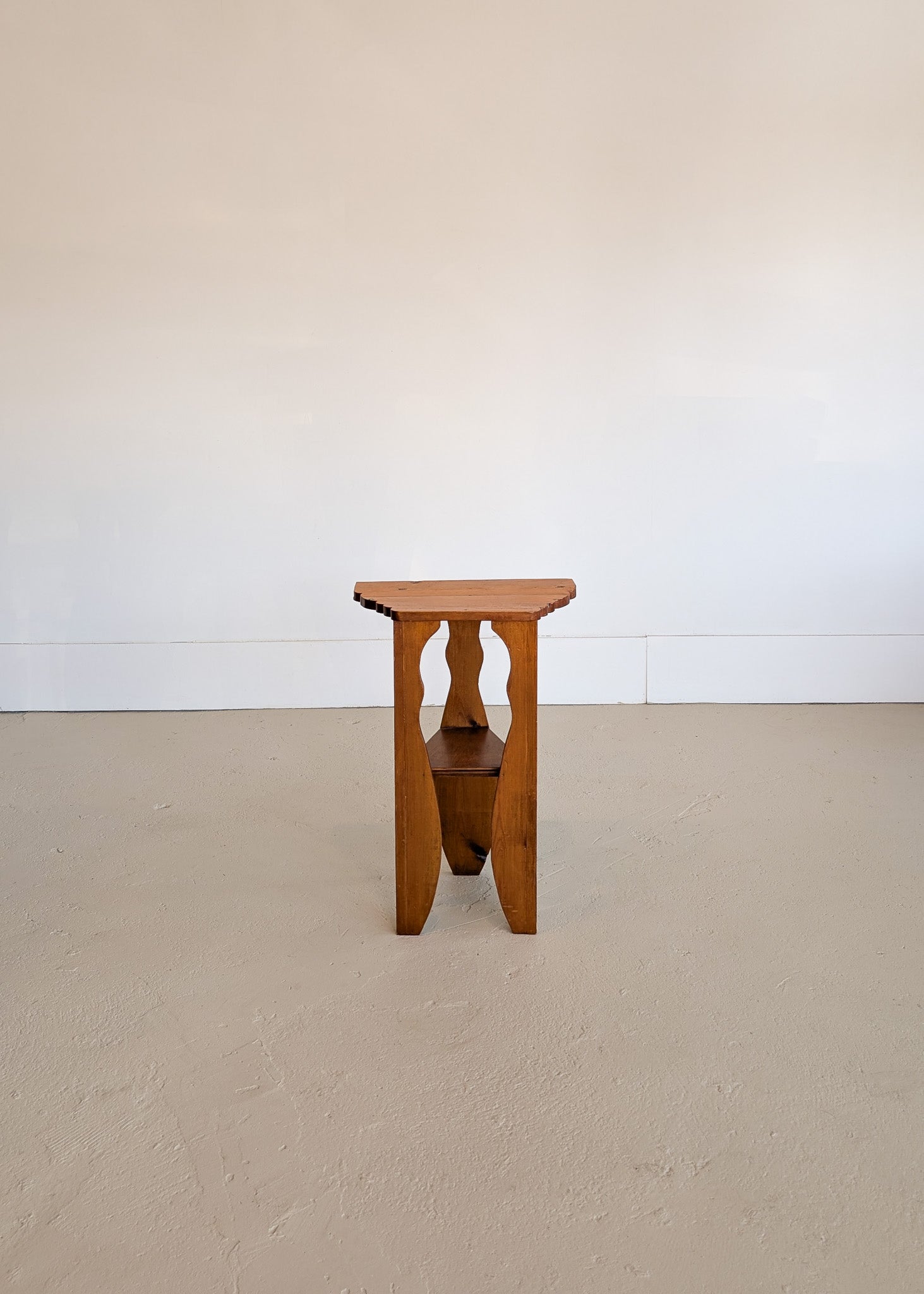 Unique Vintage Handcrafted Wooden Side Table