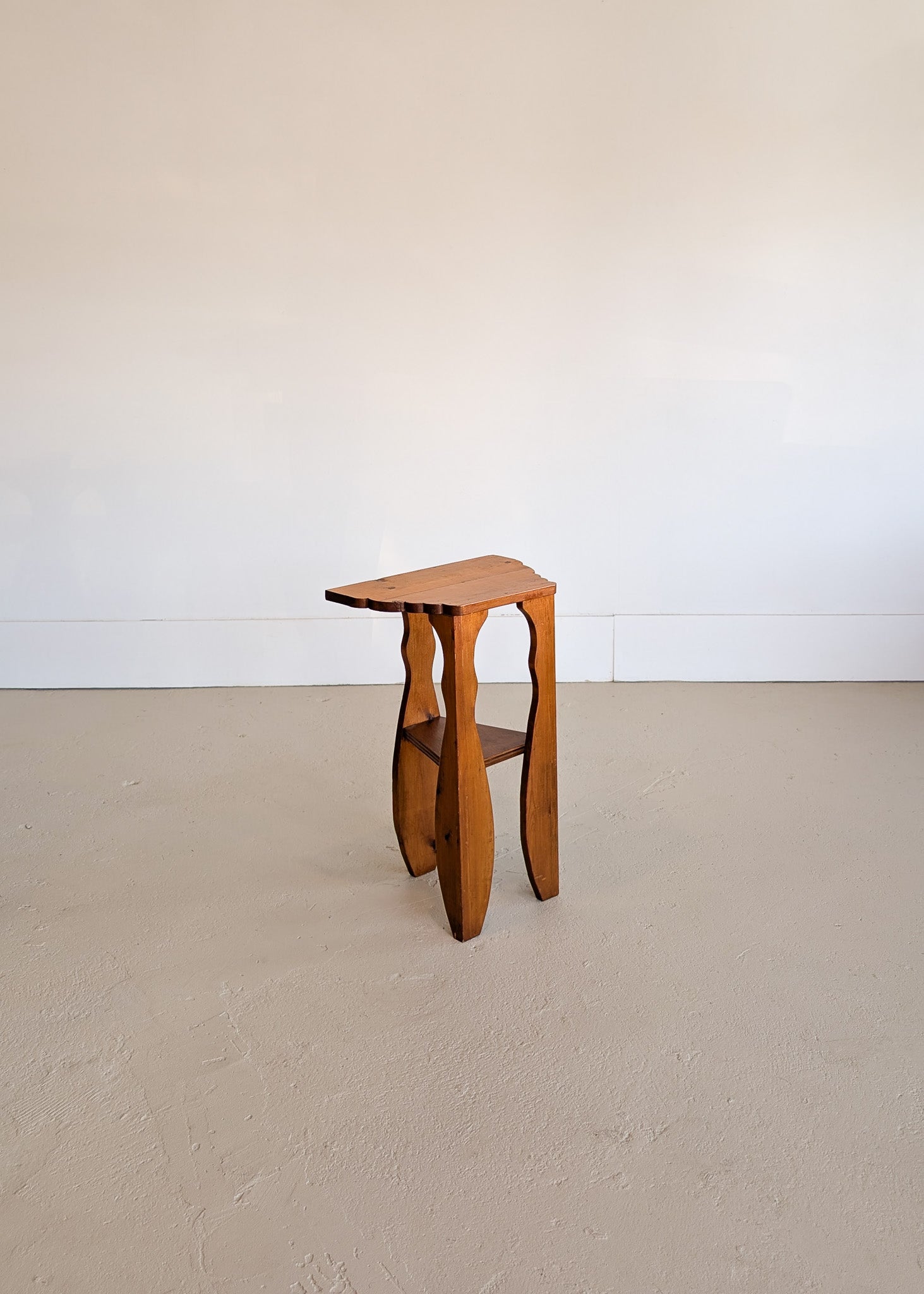 Unique Vintage Handcrafted Wooden Side Table