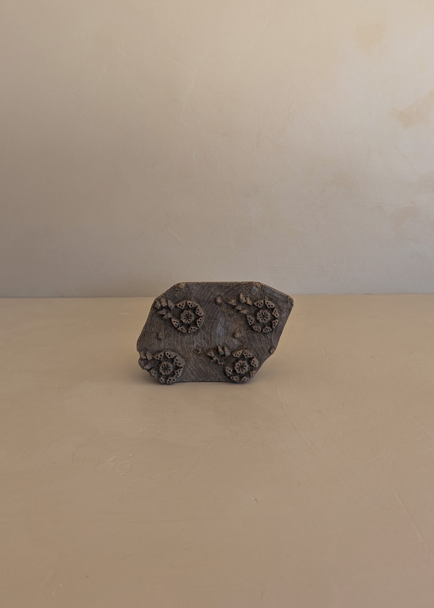 Vintage Indian Hand-carved Wooden Printing Block #6