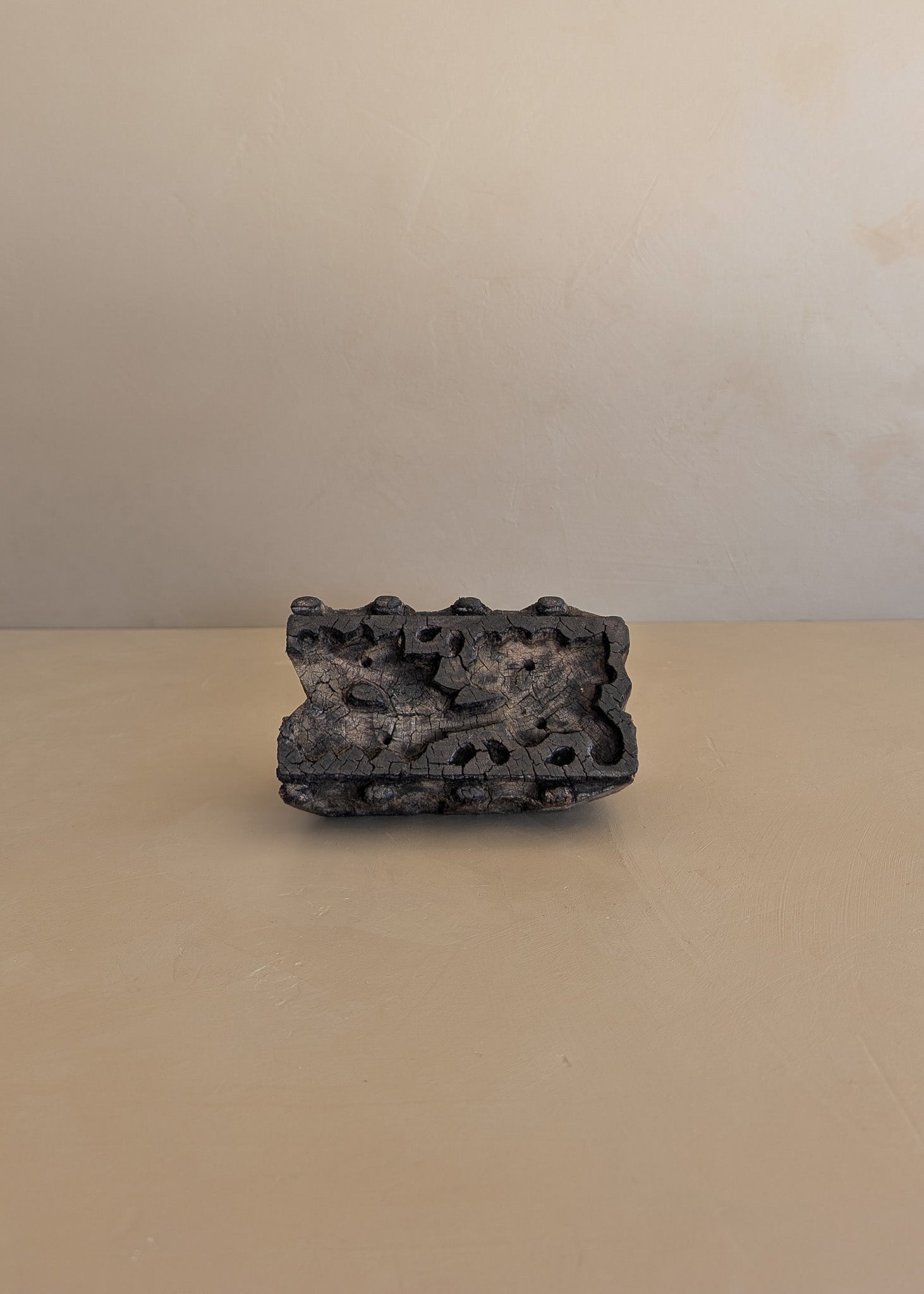 Vintage Indian Hand-carved Wooden Printing Block #7
