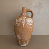 Vintage Turkish Olive Oil Jug with Freeform Motifs #7 - 16-3/4" Height