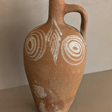 Vintage Turkish Olive Oil Jug with Freeform Motifs #7 - 16-3/4" Height