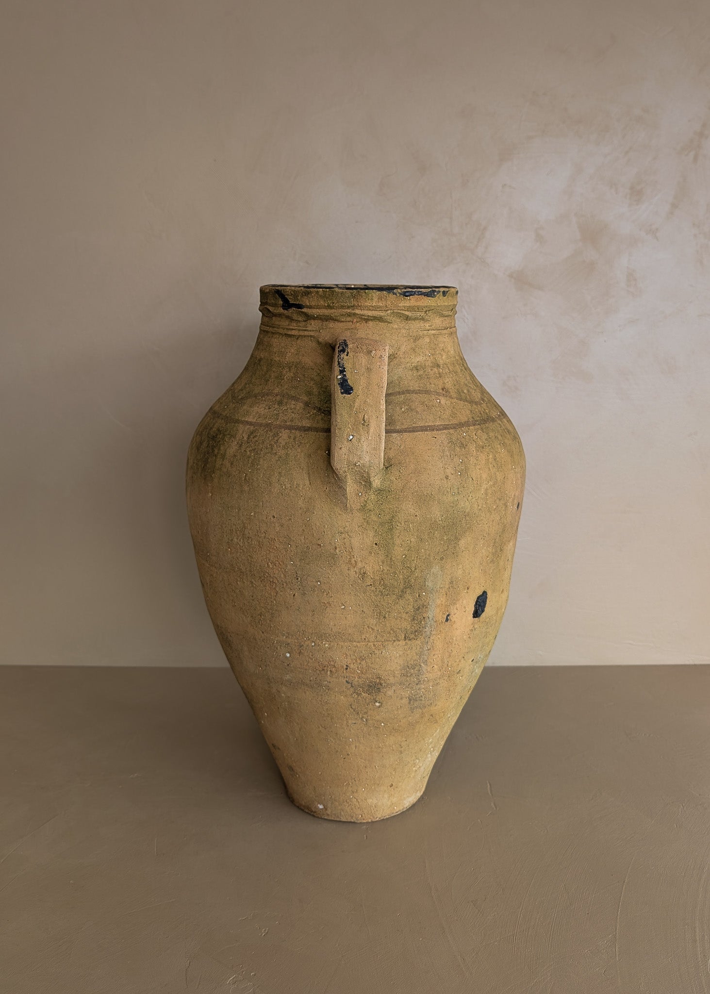 Vintage Amphora-Style Turkish Olive Oil Jug #12 - 17-1/4" Height