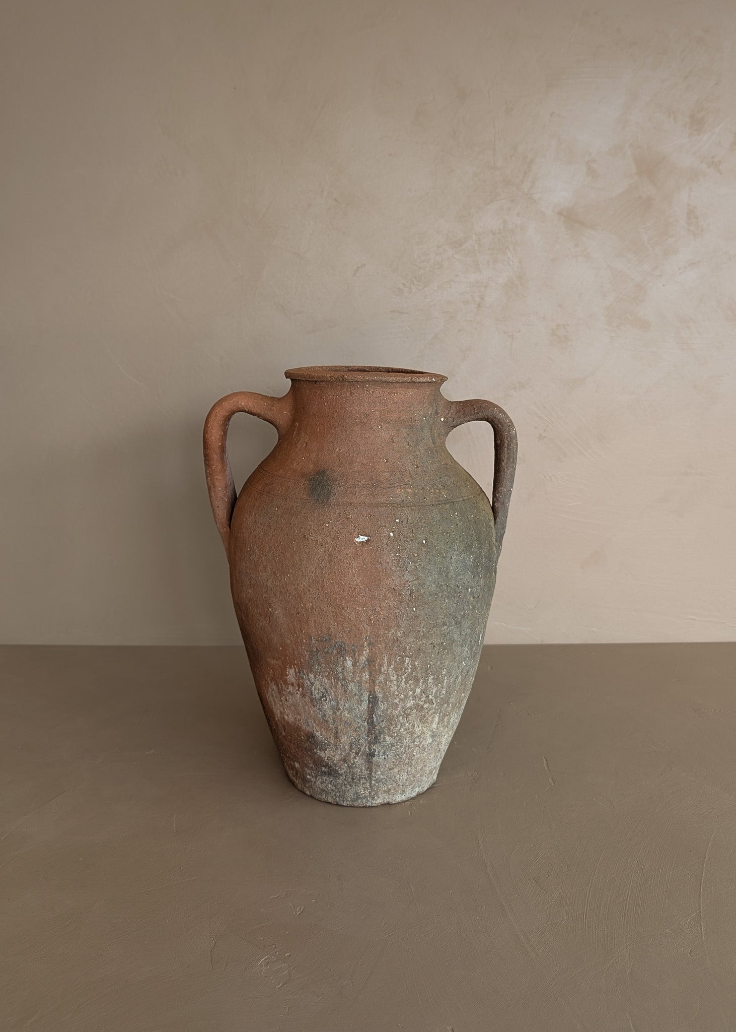 Vintage Amphora-Style Turkish Olive Oil Jug #16 - 12-1/4" Height