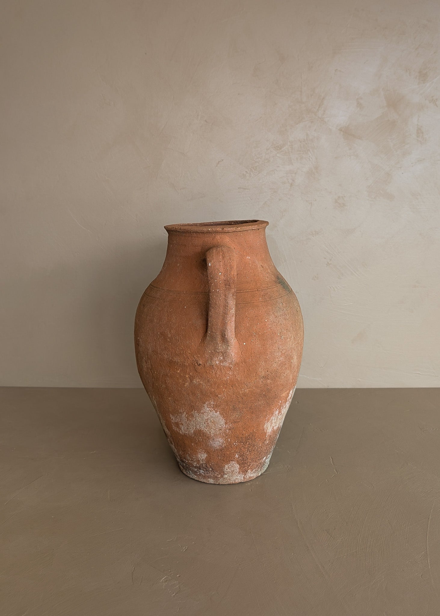 Vintage Amphora-Style Turkish Olive Oil Jug #16 - 12-1/4" Height