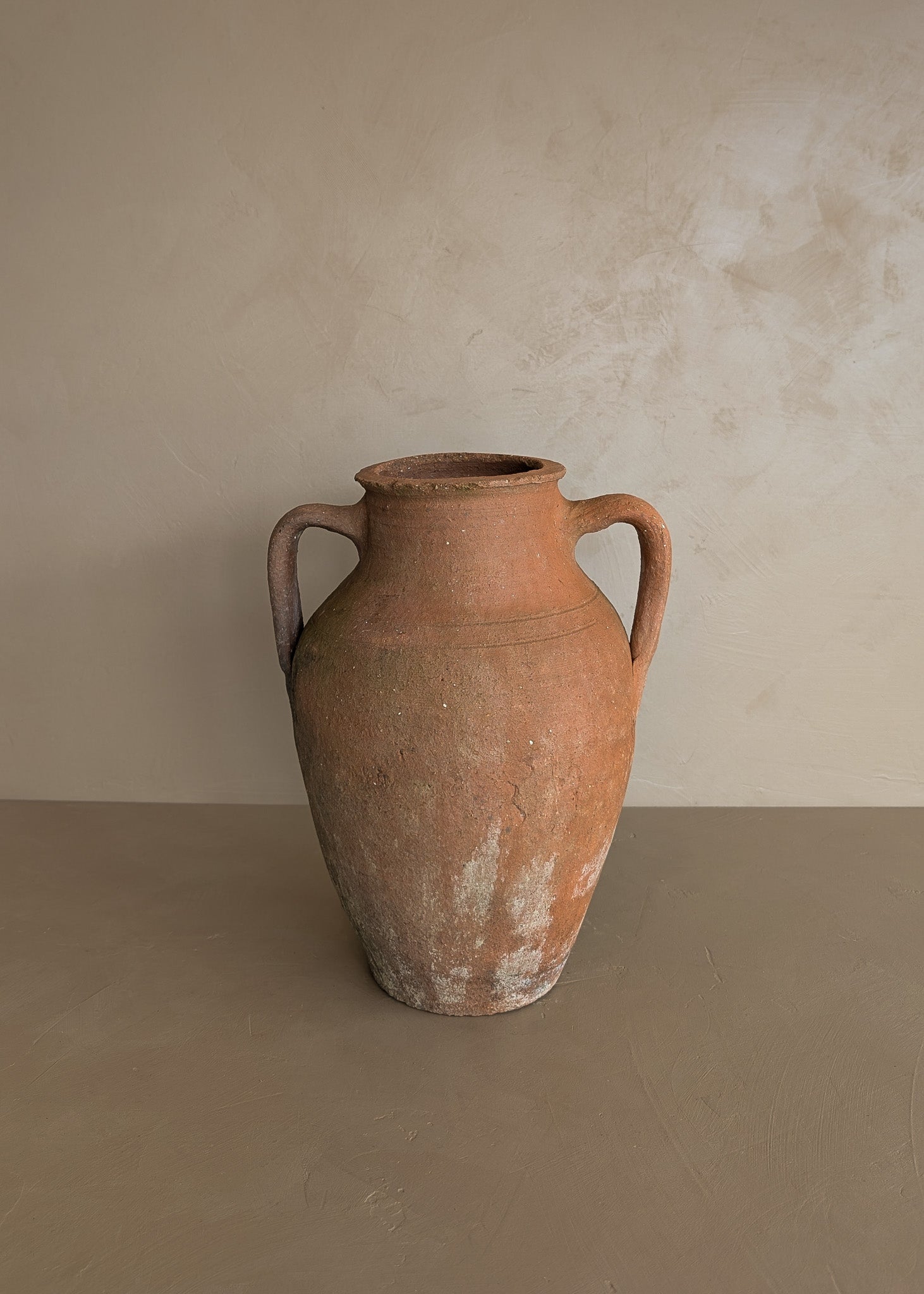 Vintage Amphora-Style Turkish Olive Oil Jug #16 - 12-1/4" Height