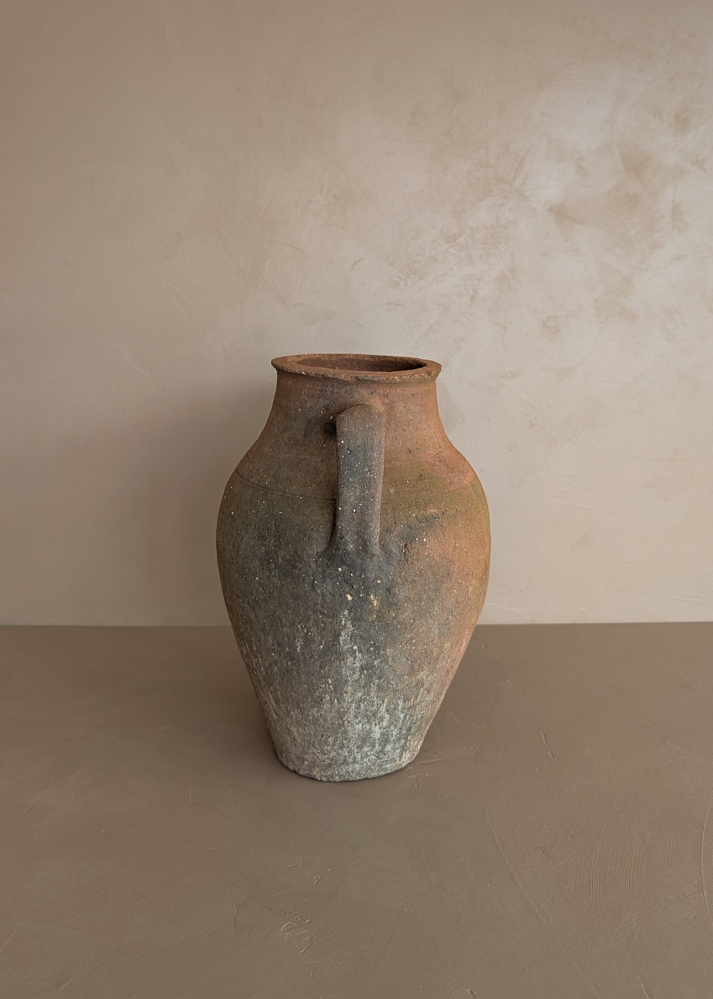 Vintage Amphora-Style Turkish Olive Oil Jug #16 - 12-1/4" Height