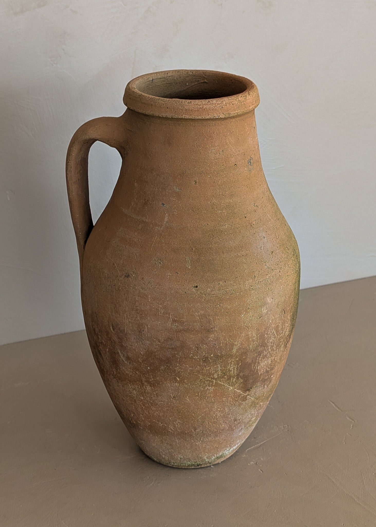 Vintage Turkish Olive Oil Jug #17 - 12-1/4" Height