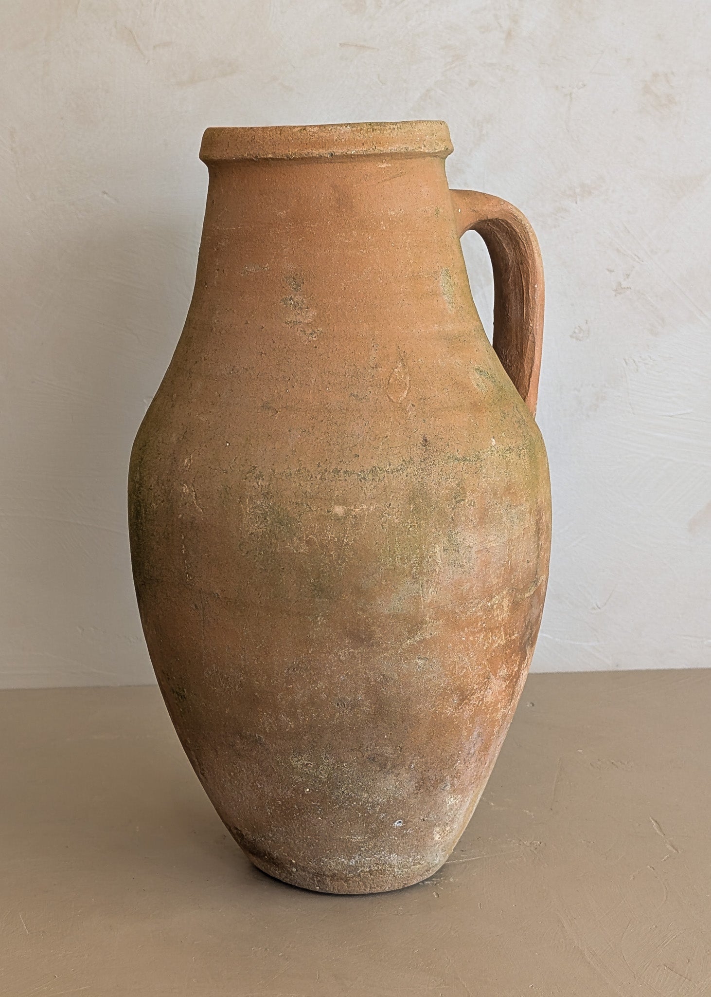 Vintage Turkish Olive Oil Jug #17 - 12-1/4" Height