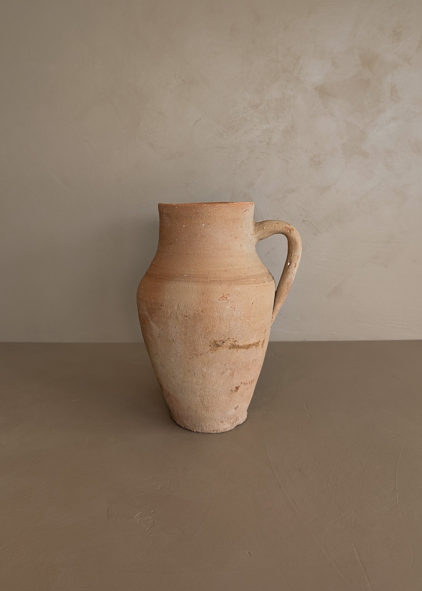 Vintage Turkish Olive Oil Jug #19 - 11" Height