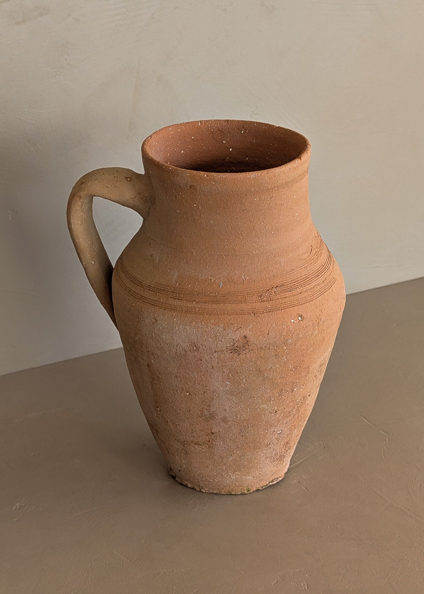 Vintage Turkish Olive Oil Jug #19 - 11" Height