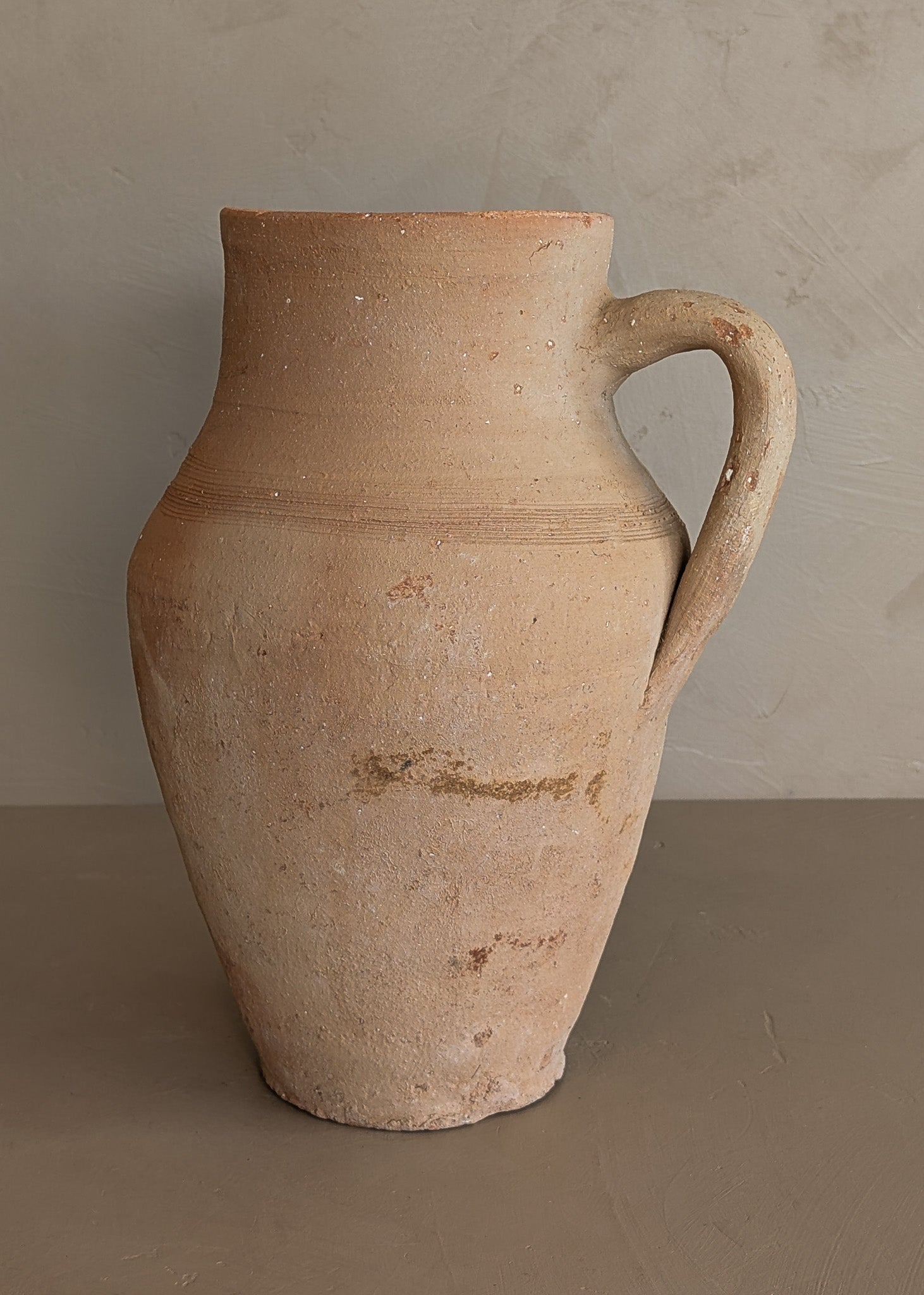 Vintage Turkish Olive Oil Jug #19 - 11" Height