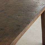 Antique European Primitive Dark Wooden Island/Tall Console Table