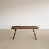 Antique European Primitive Wabi-Sabi Wooden Bench #1