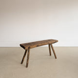 Antique European Primitive Wabi-Sabi Wooden Bench #1